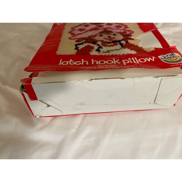 Strawberry Shortcake Latch Hook Pillow Kit 12"x12" Craft Master Vintage - Picture 2 of 7